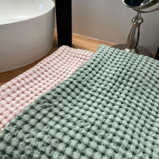 Sage Honeycomb Bath Towels Set