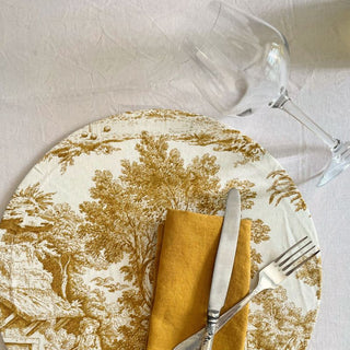 Ecru Linen Tablecloth