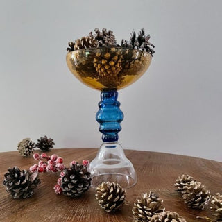 Blue And Yellow Vintage Murano Cup