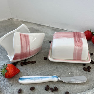 Pink Butter Dish