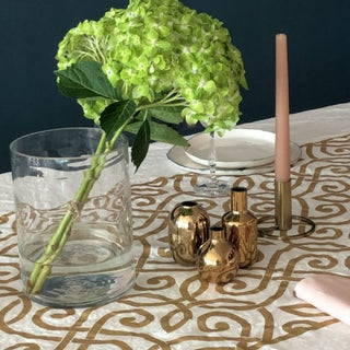 Gold Festive Linen Tablecloth