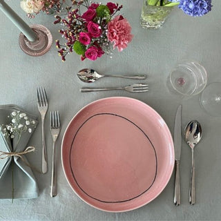Pink Watercolor dinner plate