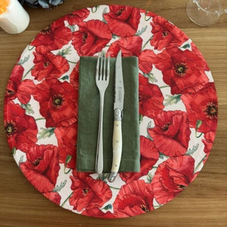 Olive Green Linen Table Napkins - Set Of 2