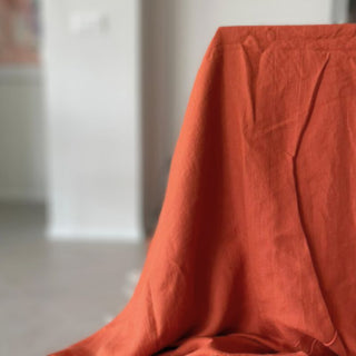 Rust Linen Tablecloth