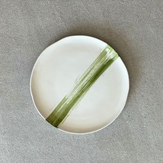 Olive Green Ensō Dinner Plate