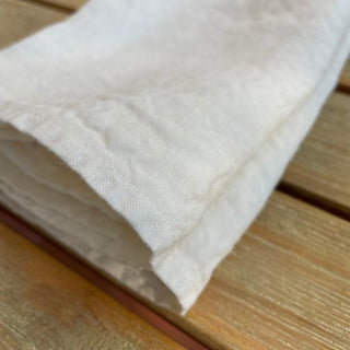 Natural White Table Linen Napkins - Set Of 2