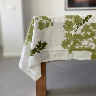 Vineyard Greed Linen Tablecloth