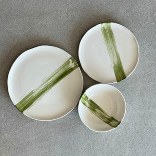 Olive Green Ensō Side Plate