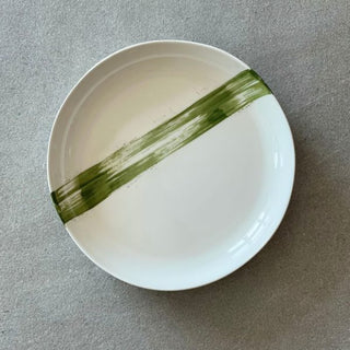 Olive Green Ensō Serving Bowl