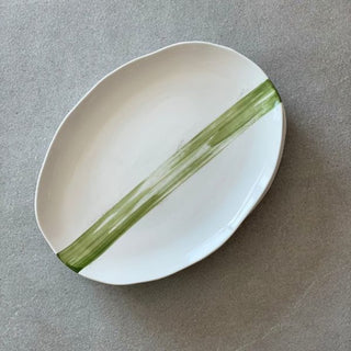 Olive Green Ensō Serving Tray
