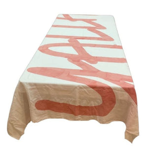 Yalla Pink Linen Tablecloth