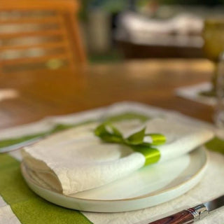Natural White Table Linen Napkins - Set Of 2