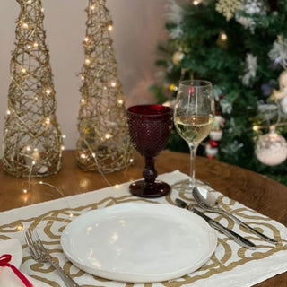 Gold Festive Placemat - Set Of 2