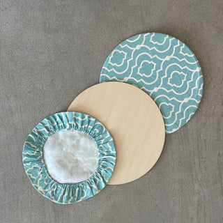 light blue wrappy placemat