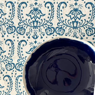 Sicilia Blue Linen Tablecloth