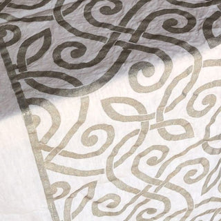 Silver Festive Linen Tablecloth