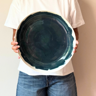 Teal Full Brush Bowl - Large