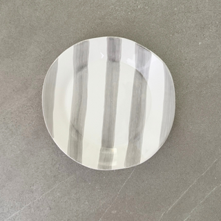 Riviera Grey Stripes Dinner Plate - Brush Collection
