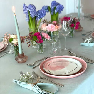 Pink Watercolor dinner plate