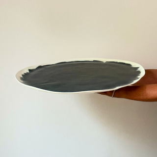 Teal Full Brush Platter - Extra Large