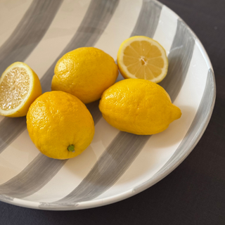 Riviera Grey Stripes Serving Bowl