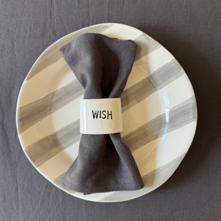 Riviera Grey Stripes Dinner Plate - Brush Collection