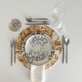 Golden Toile Dinner Set Rental