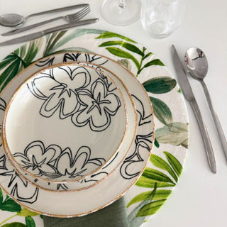 Leaves and Gold Dinner Set Rental