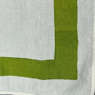 Green Frame Linen Placemat - Set Of 2