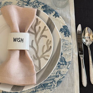 Hand-Painted Ceramic Napkin rings – Set of 4