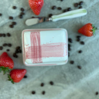 Pink Butter Dish