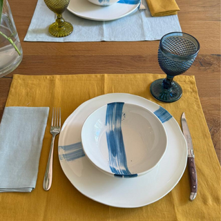 Saffron Linen Placemats - Set Of 2