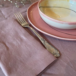 Mauve Linen Tablecloth