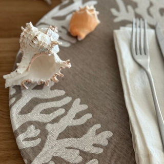 Coral White & Beige Wrappy Placemat