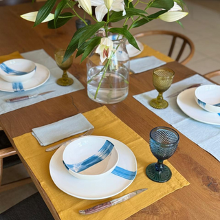 Saffron Linen Placemats - Set Of 2