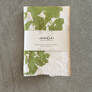 Green Vineyard Linen Runner