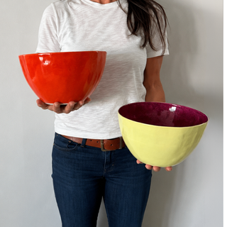 Irregular Bowl Purple&Yellow