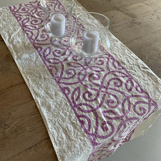 Purple Festive Linen Runner