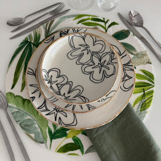 Leaves and Gold Dinner Set Rental
