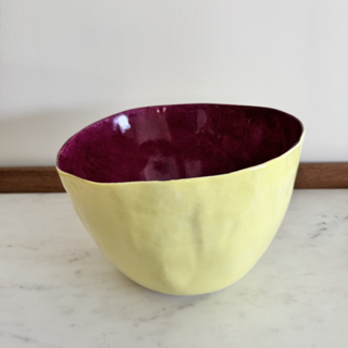 Irregular Bowl Purple&Yellow