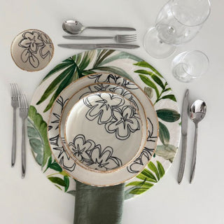 Leaves and Gold Dinner Set Rental