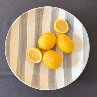 Riviera Grey Stripes Serving Bowl