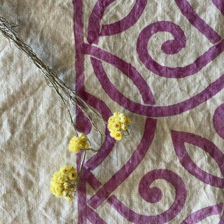 Purple Festive Linen Runner