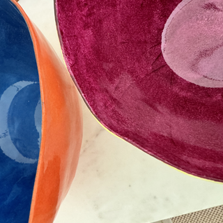 Irregular Bowl Purple&Yellow