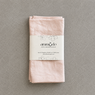 Nude Linen Napkins - Set Of 2