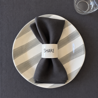 Charcoal Linen Runner