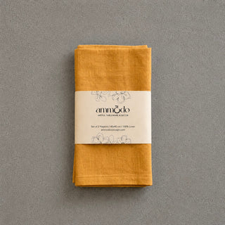 Saffron Linen Napkins - Set Of 2