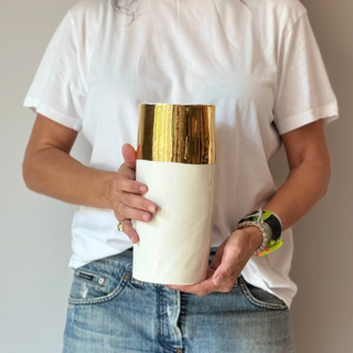 Gold brush Vase Medium