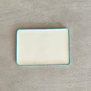 Rectangular Porcelain Serving Tray - Turquoise